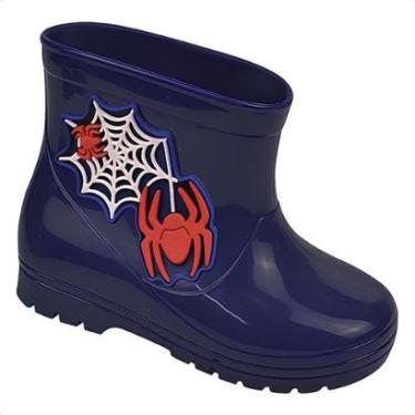 Imagem de Galocha Boot Bota Infantil Luelua Aranha Masculina Calce Fácil Super Confortável Detalhe Em 3d-Masculino