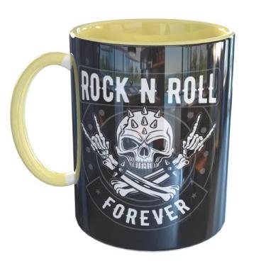 Imagem de Caneca Porcelana Rock n Roll Caveira Forever Skull - Pense Canecas, Am