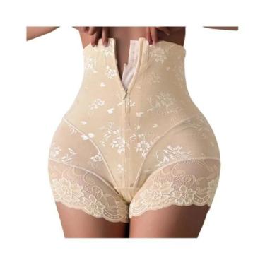 Imagem de Shorts Modeladores Femininos De Cintura Alta Com Zíper Para Controle A