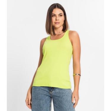 Imagem de Regata Feminina Em Ribana Rovitex Verde, GG, Verde