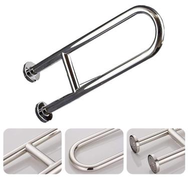 Imagem de Barra de Apoio em U 60cm Banheiro Box Seguranca Idosos Cadeirantes Gestantes Casa de Repouso Hospitais Lavabos