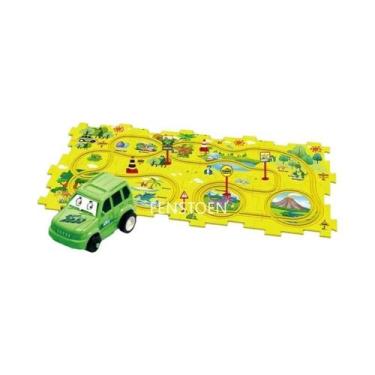 Imagem de Brinquedo Educacional De Montagem DIY: Trem Elétrico Infantil Com Cená