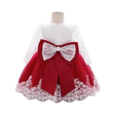 Imagem de Vestido De Batismo Para Bebê Menina Com Manga Longa, Vestido De Casame