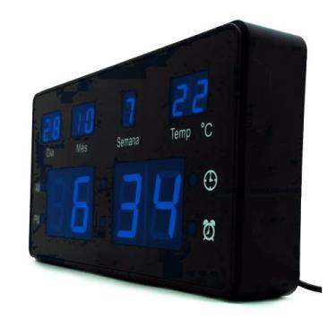 Imagem de Relógio De Parede Led Digital Temperatura Lelong Le-2115 - Alinee