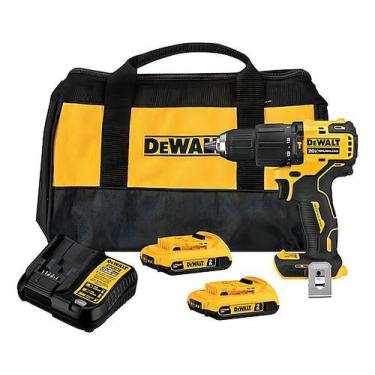 Imagem de Parafusadeira Furadeira Dewalt Dcd709d2 1/2'' 13 Mm Com Impacto 20v Ma
