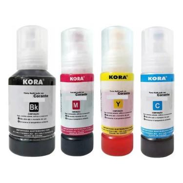 Imagem de Kit refil de tinta T504 Kit com 4 Cores sendo Black, cyan, magenta, ye