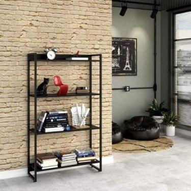 Imagem de Estante Multiuso 4 Prateleiras 80CMX146CM Dynamica Preto/Ônix - Compac