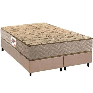 Imagem de Conjunto Box Queen: Colchão Espuma Paropas D28 AG65 Royalle Clean + Ba