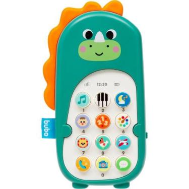 Imagem de Brinquedo Educativo Phone Zoo Bilíngue Buba, Verde dino