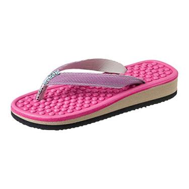 Imagem de Chinelo de Dedo Anabela para Esporão e Fascite Plantar Mundoflex - Pink