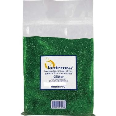 Imagem de Glitter Pvc Verde 500G Pó Brilho - Decoração