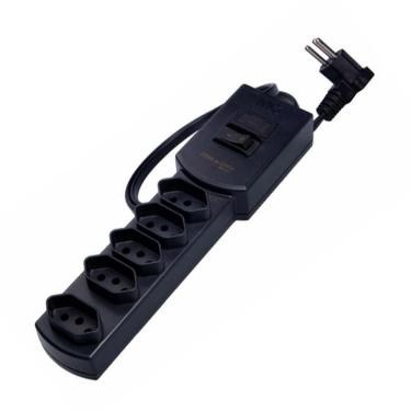 Imagem de Filtro De Linha 5 Tomadas Cabo 1M5 Preto Bivolt