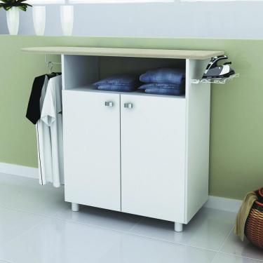 Imagem de Tábua De Passar Roupa Com Armário 2 Portas Cr30007 Branca