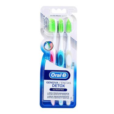 Imagem de Escova Dental Oral-B Ultrafino Detox com 3 unidades