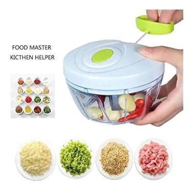 Imagem de Mini Processador De Alimentos Manual 3 Lâminas Triturador Moedor Alho Cod 43