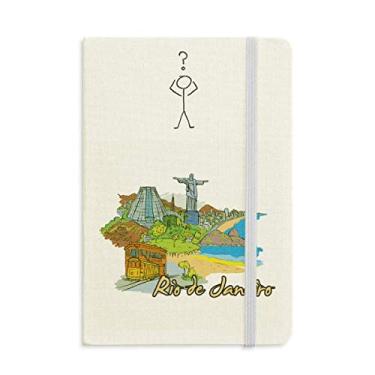 Imagem de Caderno de perguntas do Brasil Rio de Janeiro A5 pintado à mão