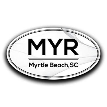 Imagem de Mais Shiz MYR Myrtle Beach South Carolina Adesivo decalque de código de aeroporto casa viagem carro caminhão van para-choque janela laptop parede - dois decalques de 5,5 polegadas - MKS0597