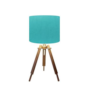 Imagem de Abajur Mesa Tripé Madeira 60cm Cores Lisas - Md1001 Cúpula Ø30
