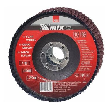 Imagem de Disco Lixa Flap 115Mm X 120 para Desbaste Grão 120 Mtx 740329