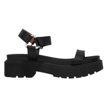 Imagem de Sandália Papete Feminina Vizzano Flatform Tratorada Confortável Leve Preto (39, Preto)