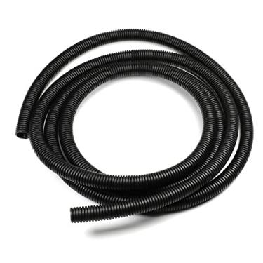 Imagem de Bettomshin Tubo ondulado conduíte de fio PP tubo de polietileno não dividido mangueira de tubo de fio flexível 14,3 mm diâmetro interno 18,5 mm diâmetro externo 3 m longo para capa de cabo líquido manga preta 1 peça