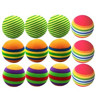 Imagem de Sosoport 12Pçs Bolas Coloridas De Golfe Bola Engraçada De Treinamento Bola Eva Acessórios Para Animais De Estimação
