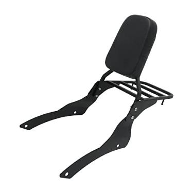 Imagem de Acessórios de motocicleta Sissy Bar Encosto com bagageiro para Yamaha V Star 650 400 XVS650 XVS400 Classic DragStar 1998-2022