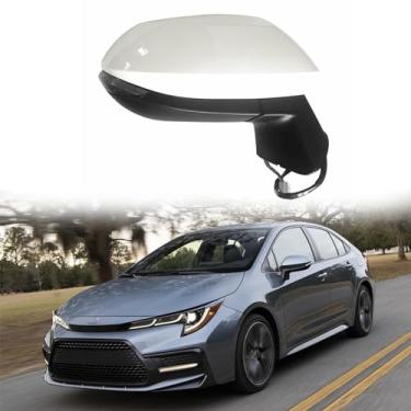 Imagem de Conjunto de espelho lateral do passageiro adequado para Toyota Corolla 2019 2020 2021 Toyota Corolla Espelho retrovisor de reposição para Toyota Corolla Acessórios ajuste de lente, aquecimento, luz de