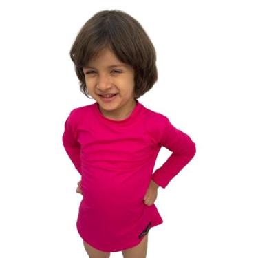 Imagem de Camiseta Uv Infantil Proteção Solar 50+ Rosa Pink - Nalu_Kids
