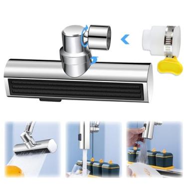 Imagem de Torneira de cozinha em cascata 3 em 1, dispositivo giratório anti-respingos de 360° Torneira de cachoeira de cozinha, pia de cascata de cozinha para lavagem sem costura de legumes e frutas