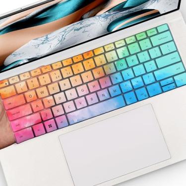 Imagem de Capa de teclado para Dell XPS 15 9500 9510 9520 9530 39.6 cm/ XPS 17 9700 9710 9720 9730 43.9 cm / Dell Precision 5770 5570 5760 5560 39.6 cm 43.9 cm 3,9 cm. Teclado com layout americano colorido