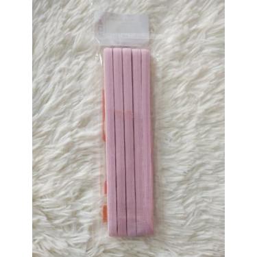 Imagem de Elástico Chato Colorido Colombe São Jose 7mm pacote com 10 Metros Agendas Planner Caderneta Livro Bebe Artesanato Confecção Roupas Scrapbook (Rosa Bebe)