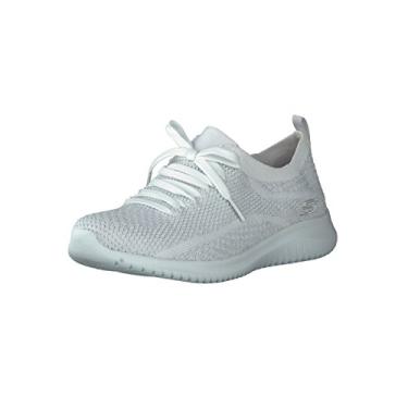 Imagem de Skechers Tênis feminino Ultra Flex Salutations, Branco/Prata, 7