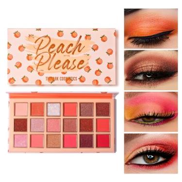 Imagem de TINTARK 18 Paleta de Sombra Colorida para a Beleza - Sombra Cosmética com Cintilação Metálica Matte Metallic Pink & Highlighter Eye Makeup para Meninas & Paleta de Sombra em Pó