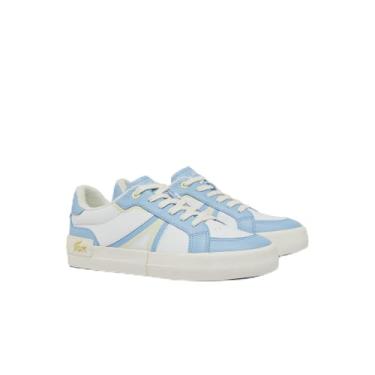 Imagem de Lacoste Tênis feminino L004, Azul claro/branco, 34