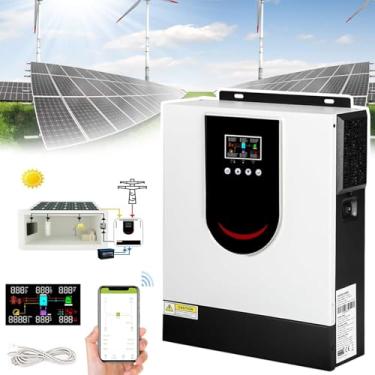 Imagem de Inversor HíBrido Solar De 6200W, Inversor Dc48 V - Ac 220 V Off-Grid, Com Controlador De Carga Solar MPPT De 120 A, Display Lcd, Faixa De TensãO MPPT De Matriz Fotovoltaica 60-450 Vcc