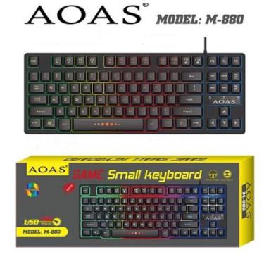 Imagem de Teclado Game Small Keyboard RGB AOAS USB M880