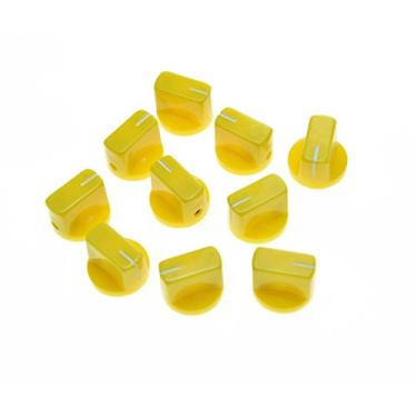 Imagem de KAISH 10 peças de pedal de efeito AMP de guitarra com botão ponteiro amarelo