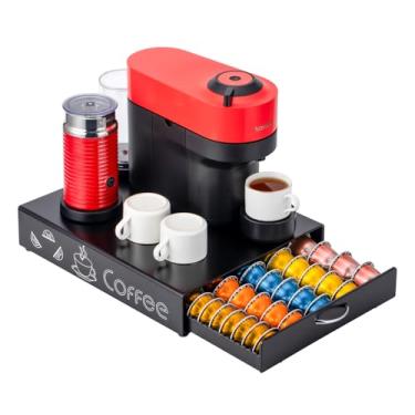 Imagem de Flagship Gaveta para cápsulas de café Nespresso para organizador de cápsulas Vertuo estilo grafite grande capacidade para todos os tamanhos Vertuo Pods