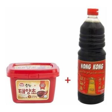 Imagem de Pasta De Pimenta Coreana Gochujang 500g + Óleo Gergelim 1lt - Kampai