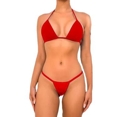 Imagem de Jade Picon Biquíni Cortininha Fio Dental Marquinha Sem Bojo - The Char