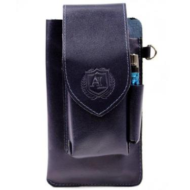 Imagem de Cigarreira Porta Celular em Couro Artlux 3018, Azul escuro