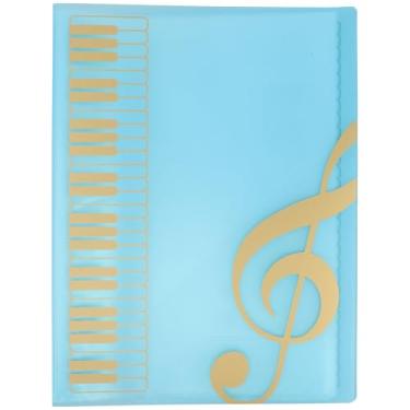 Imagem de ERINGOGO Pasta De Partitura Com Capas A4 Pasta De Documentos De Papel Armazenamento Portátil Para Piano E Folhas De Banda