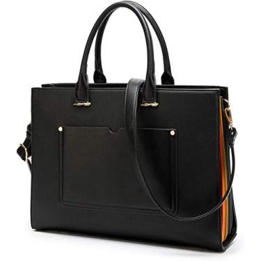 Imagem de Kamlui Bolsa para laptop de 15,6 polegadas - Bolsa feminina para notebook, pasta de computador.., Preto 1, 15.6 inch