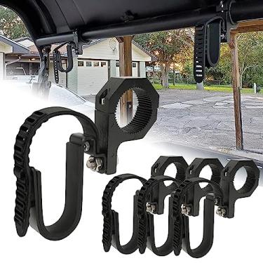 Imagem de SUNPIE UTV Rack de ferramentas de caça – Suporte para rifle de teto, suporte de pá, suporte para arco de pá para SXS Polaris RZR Ranger General Can-Am Kawasaki Pioneer Talon Snowmobile carrinho de