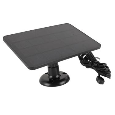 Imagem de Painel Solar de Câmera Ao Ar Livre, Silício de Cristalino único, 4 W, 5 V, Painel Solar de Câmera de Segurança Com Base para a Câmera do Arlo Spotlight (Preto)