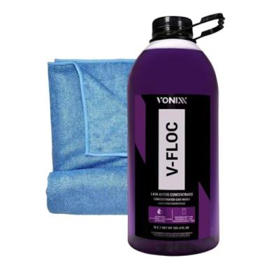 Imagem de Vonixx V-floc Shampoo Automotivo Concentrado, 3 Litros, com Toalha de Secagem
