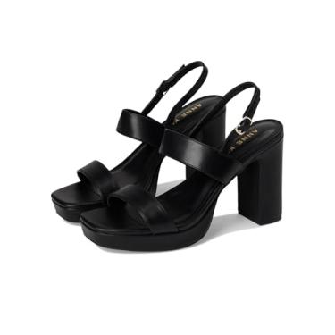 Imagem de Anne Klein Sandália feminina de salto Zaya, Preto liso, 35