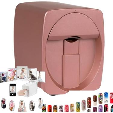 Imagem de Impressora De Nail Art, Máquina De Impressora Automática De Unhas 3D, Máquina De Pintura De Unhas Portátil Controlada Por Aplicativo Móvel, Suporta WiFi/DIY/USB, Para Uso Doméstico Amantes(D)
