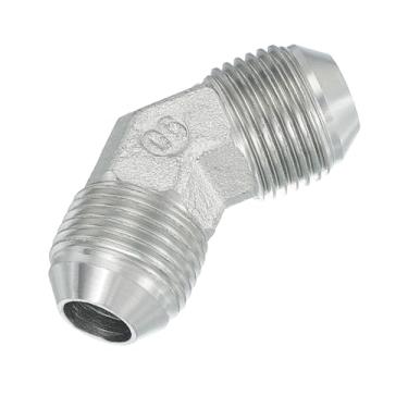 Imagem de PATIKIL Conectores hexagonais redutores adaptador de tubo macho 3/10.2 cm alargador 37° JIC x 3/10.2 cm BSPT macho 45°, adaptador de bocal redutor de encaixe de tubulação, encaixe hidráulico de aço